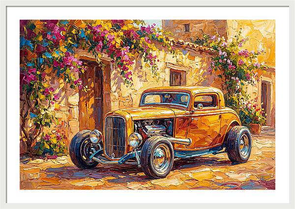 Hot Rod In A Mediterranean Setting