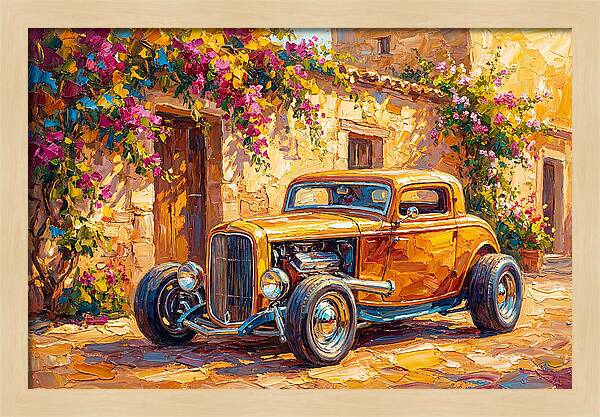 Hot Rod In A Mediterranean Setting