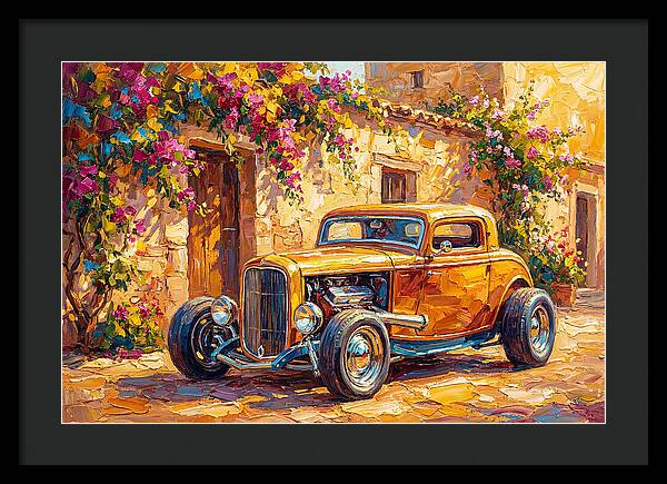 Hot Rod In A Mediterranean Setting