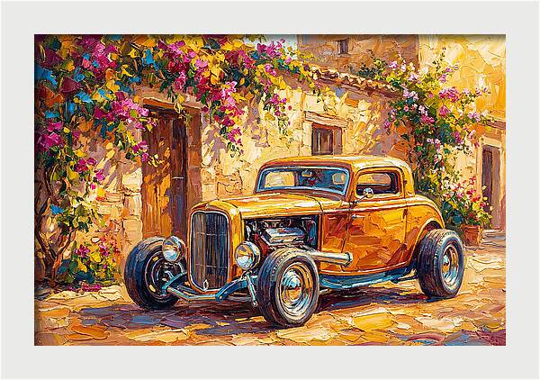 Hot Rod In A Mediterranean Setting