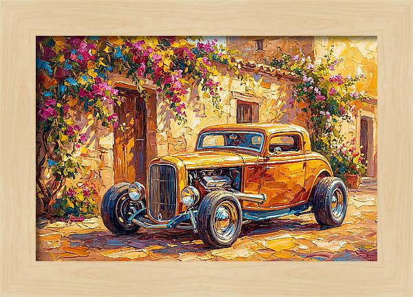 Hot Rod In A Mediterranean Setting