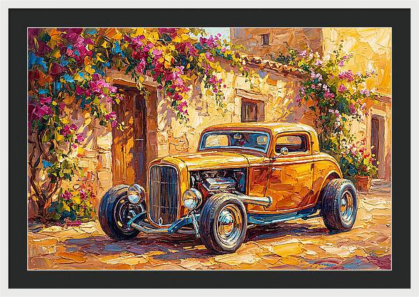 Hot Rod In A Mediterranean Setting