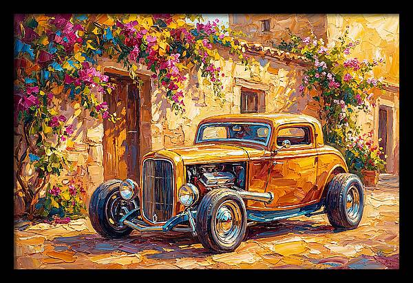 Hot Rod In A Mediterranean Setting
