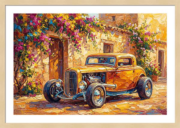 Hot Rod In A Mediterranean Setting