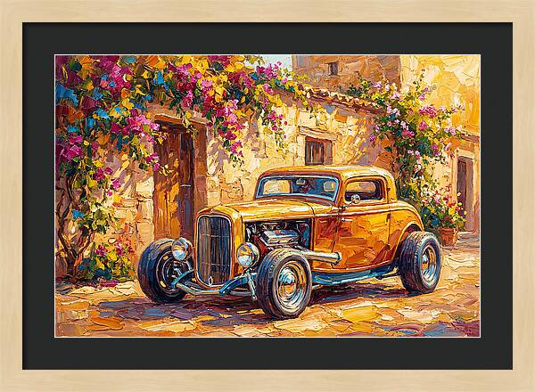 Hot Rod In A Mediterranean Setting