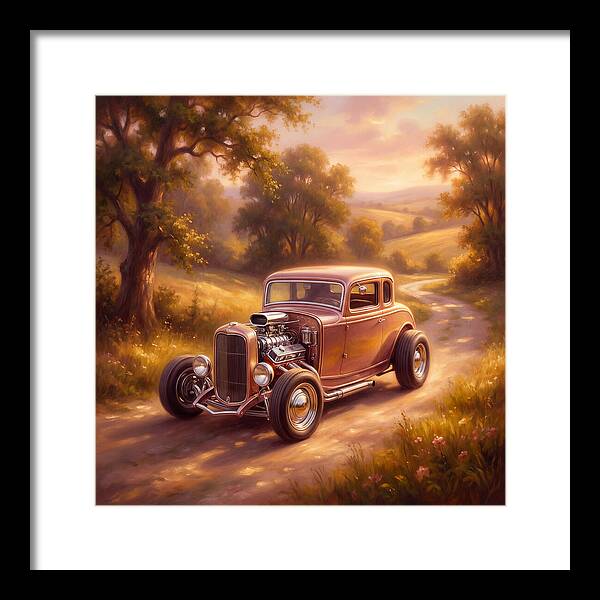 Hot Rod In A Serene Landscape