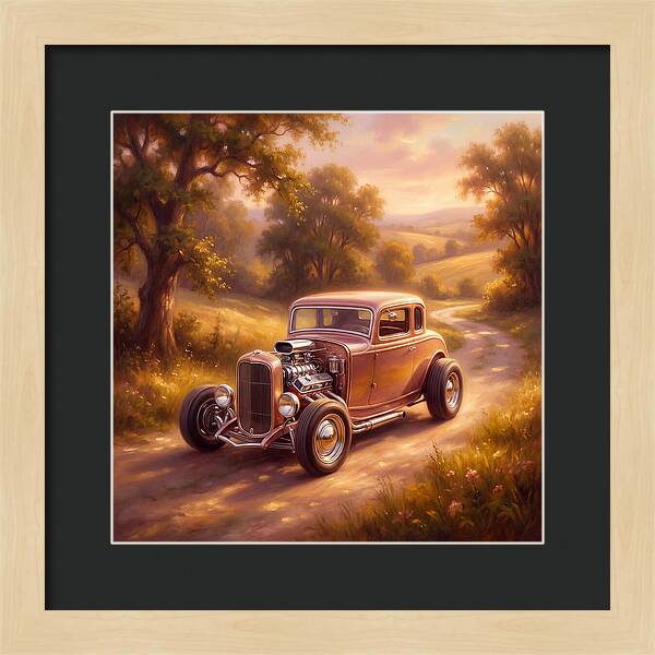 Hot Rod In A Serene Landscape