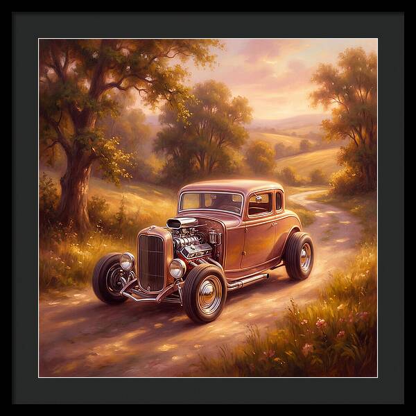 Hot Rod In A Serene Landscape
