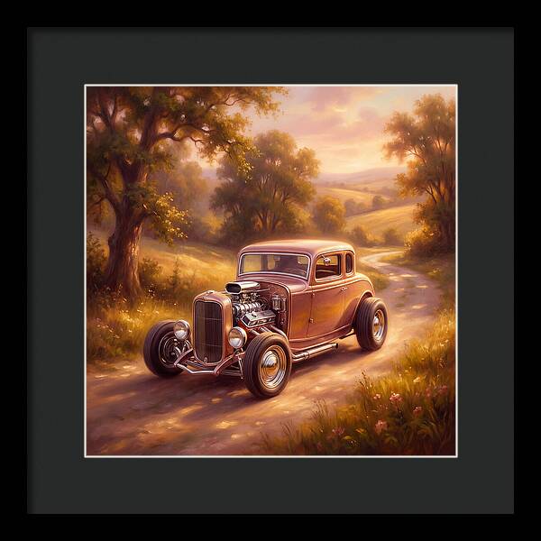 Hot Rod In A Serene Landscape
