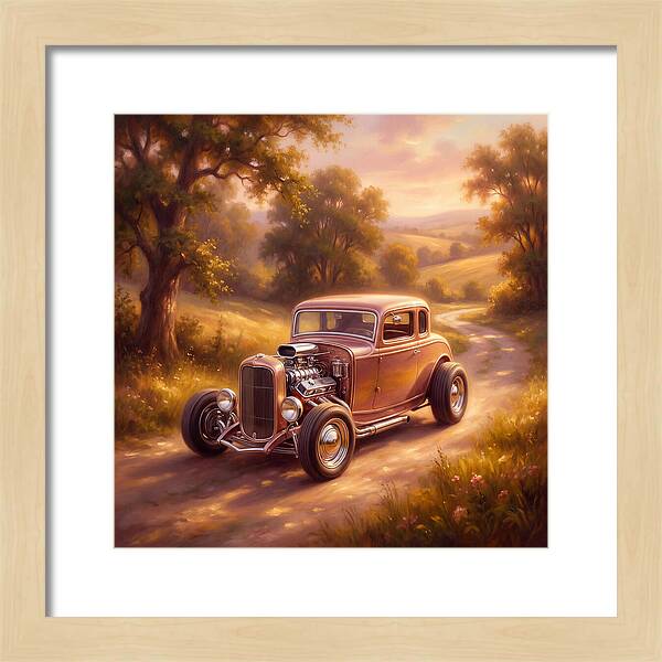 Hot Rod In A Serene Landscape