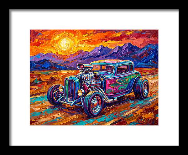 Hot Rod Under Sunset