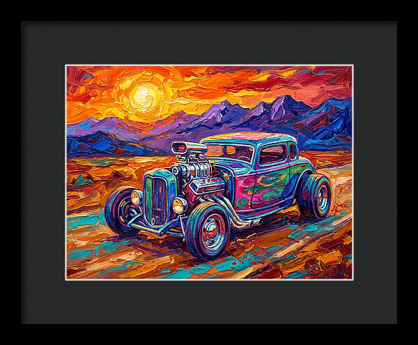 Hot Rod Under Sunset