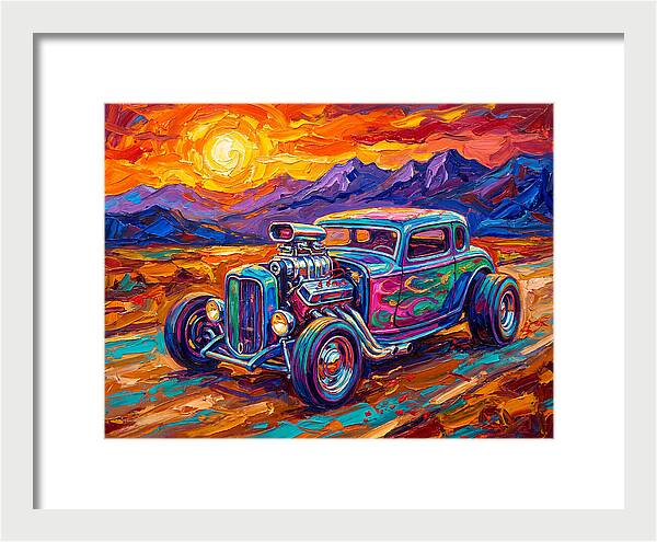 Hot Rod Under Sunset