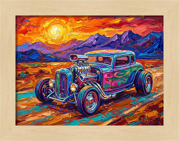 Hot Rod Under Sunset