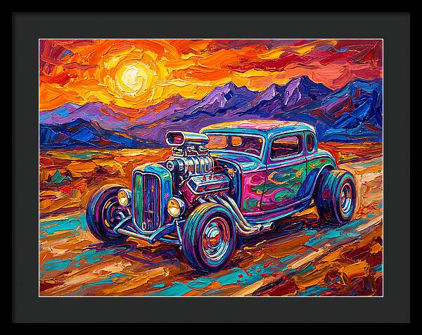 Hot Rod Under Sunset