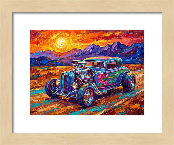 Hot Rod Under Sunset