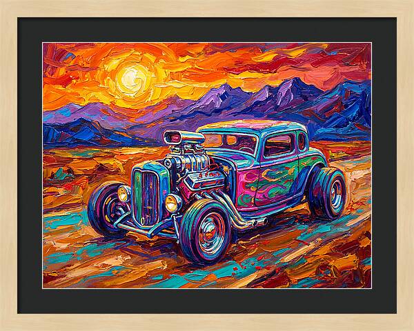 Hot Rod Under Sunset