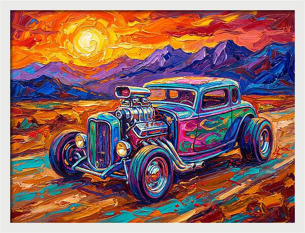 Hot Rod Under Sunset