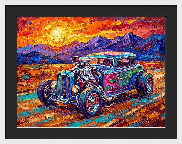Hot Rod Under Sunset