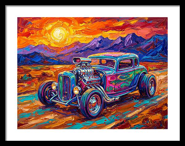Hot Rod Under Sunset