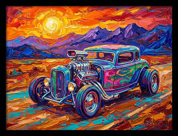 Hot Rod Under Sunset