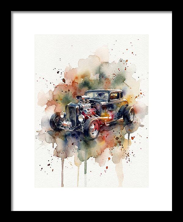 Hot Rod Watercolor Delight