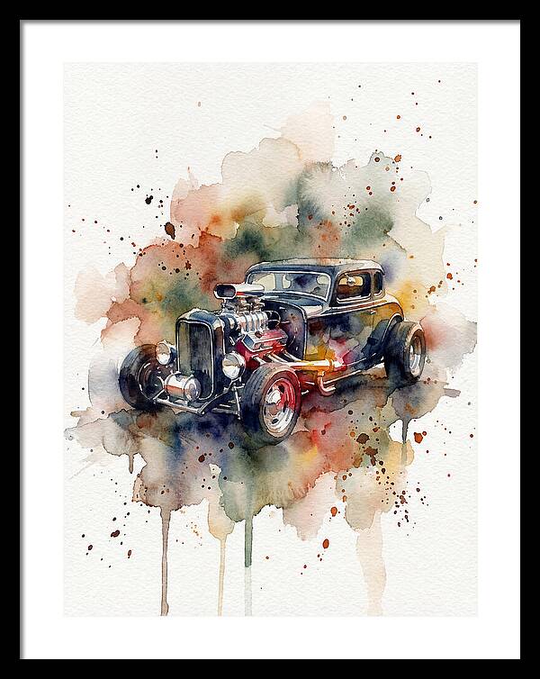Hot Rod Watercolor Delight