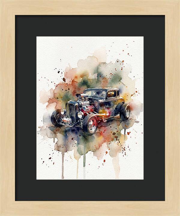 Hot Rod Watercolor Delight