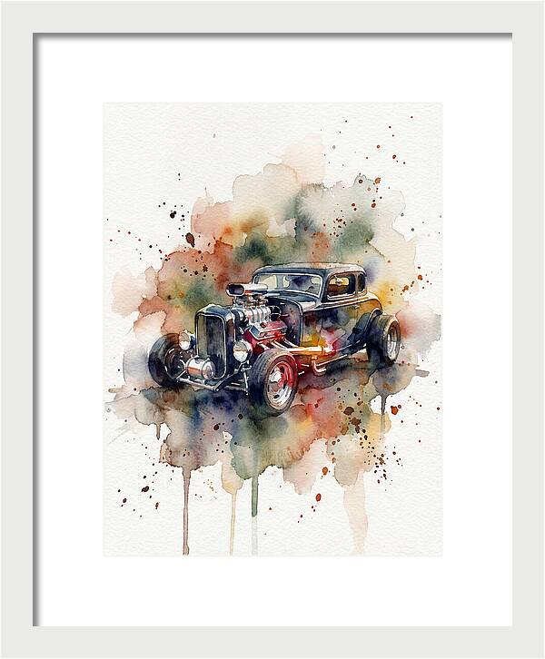Hot Rod Watercolor Delight