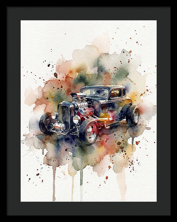 Hot Rod Watercolor Delight