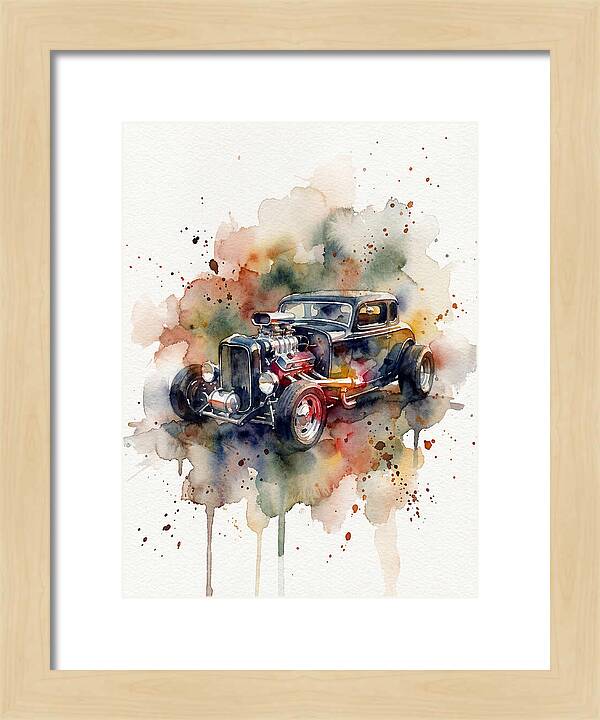 Hot Rod Watercolor Delight
