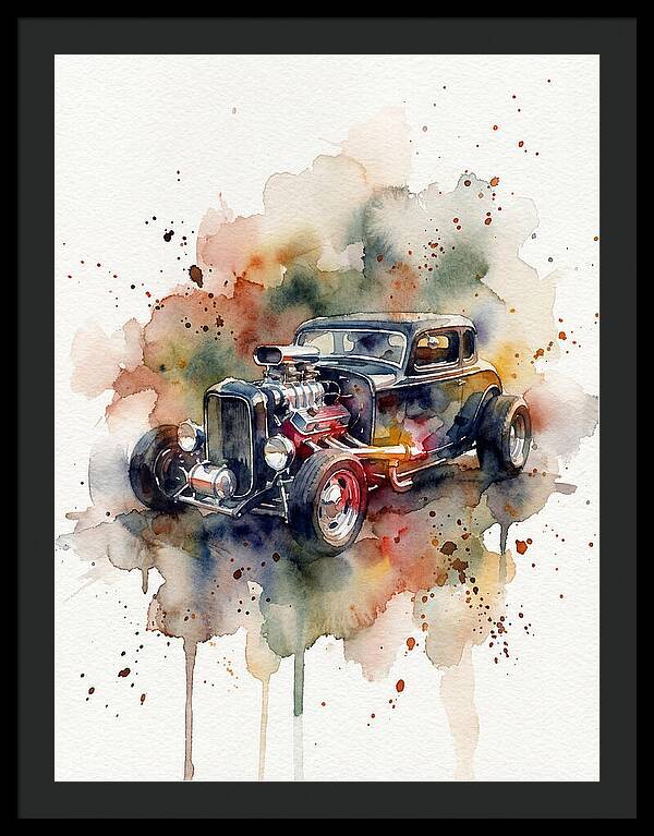 Hot Rod Watercolor Delight