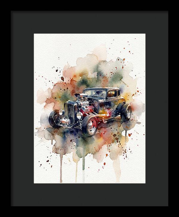 Hot Rod Watercolor Delight