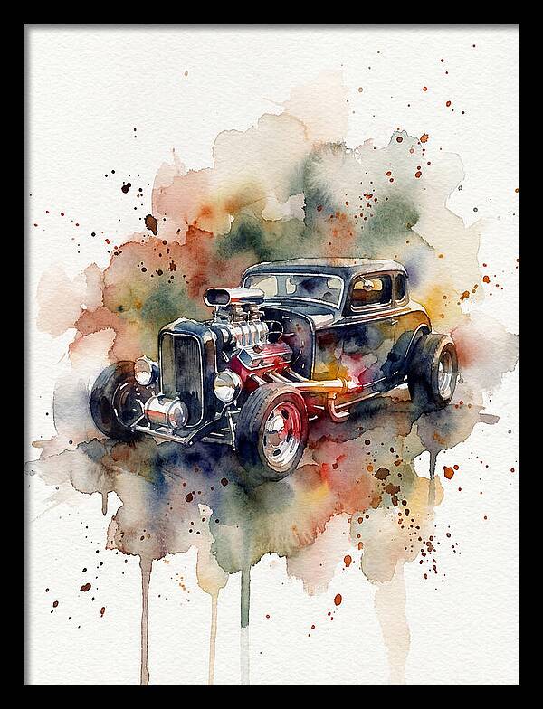 Hot Rod Watercolor Delight