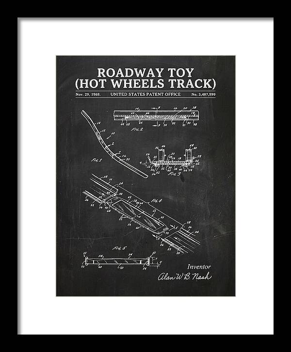 Hot Wheels Track Roadway Toy Chalkboard Patent Us3487999a