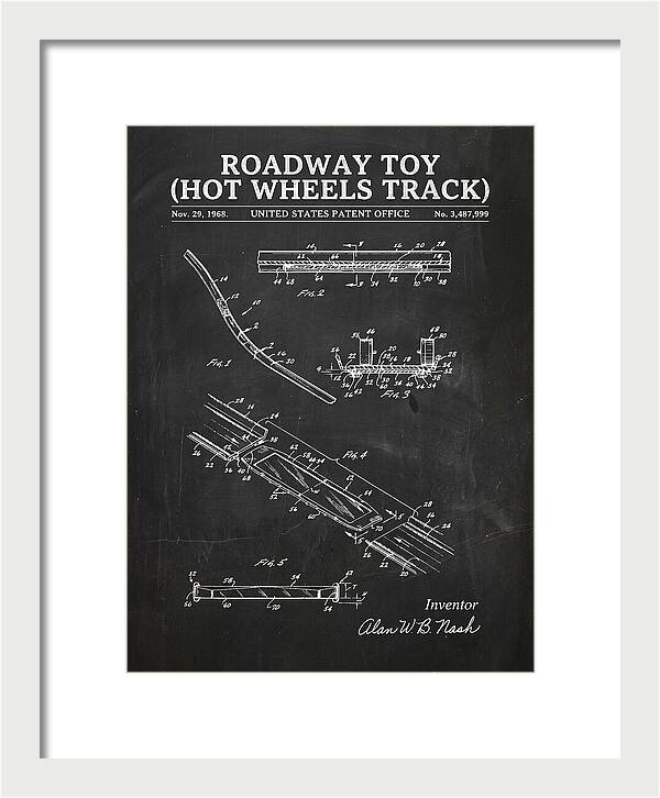Hot Wheels Track Roadway Toy Chalkboard Patent Us3487999a