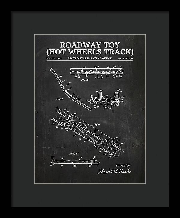 Hot Wheels Track Roadway Toy Chalkboard Patent Us3487999a