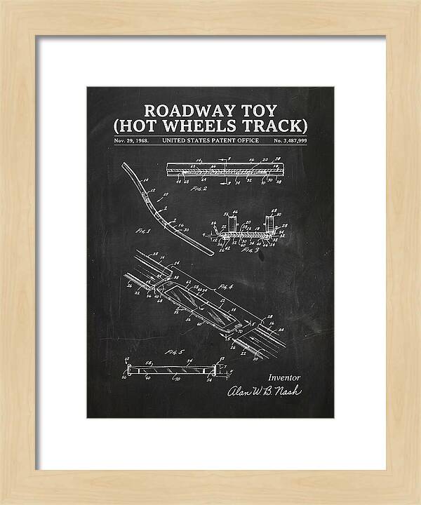 Hot Wheels Track Roadway Toy Chalkboard Patent Us3487999a