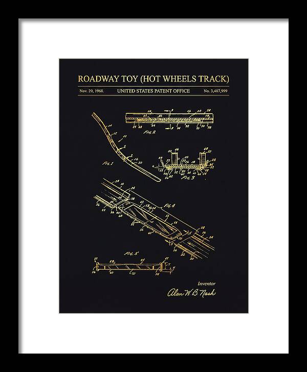 Hot Wheels Track Roadway Toy Gold Patent Us3487999a
