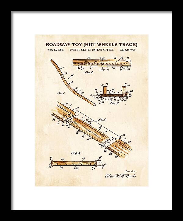 Hot Wheels Track Roadway Toy Watercolor Patent Us3487999a