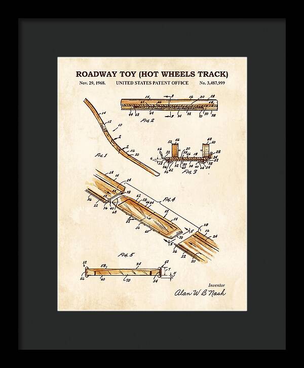 Hot Wheels Track Roadway Toy Watercolor Patent Us3487999a