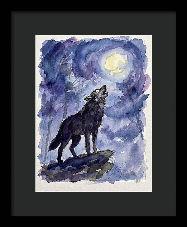Howling Wolf Under Moonlight