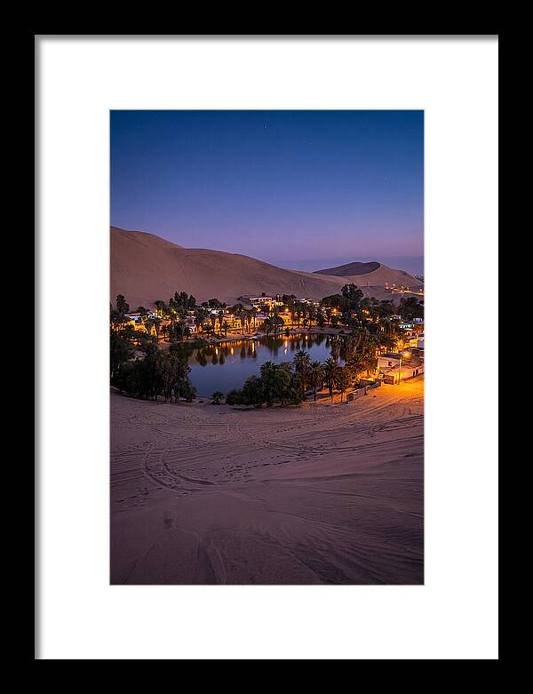 Huacachina Oasis At Dusk