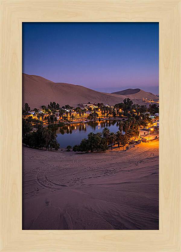 Huacachina Oasis At Dusk