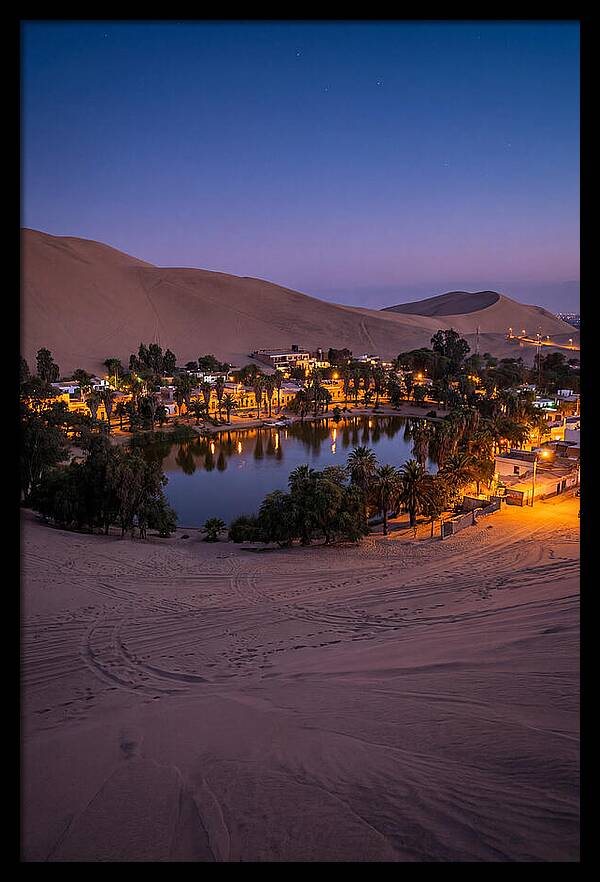 Huacachina Oasis At Dusk