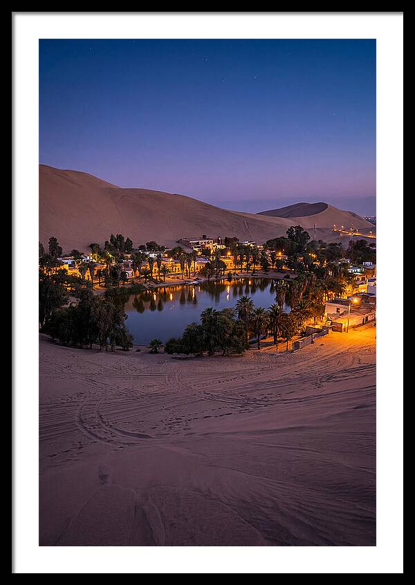 Huacachina Oasis At Dusk