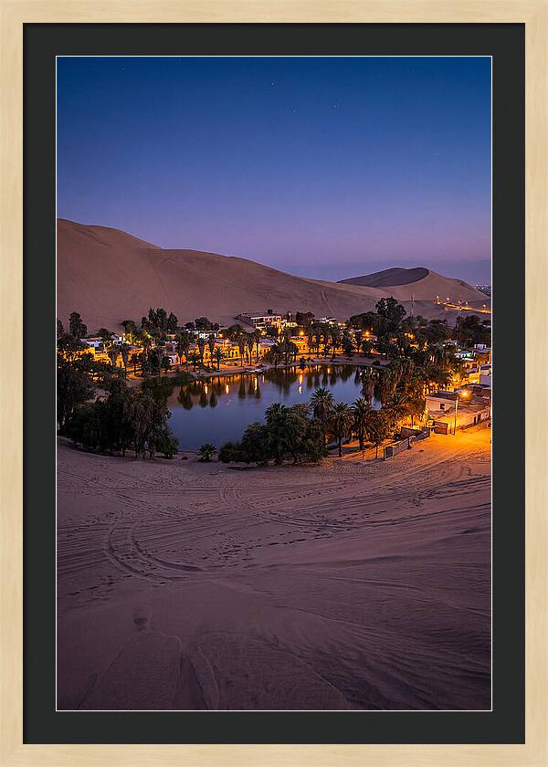 Huacachina Oasis At Dusk