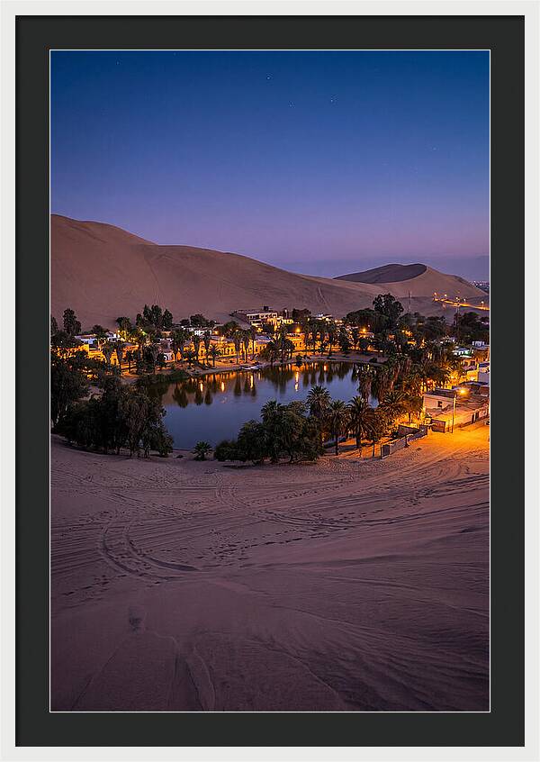Huacachina Oasis At Dusk