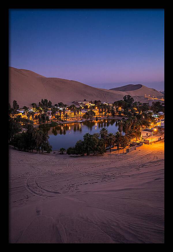 Huacachina Oasis At Dusk