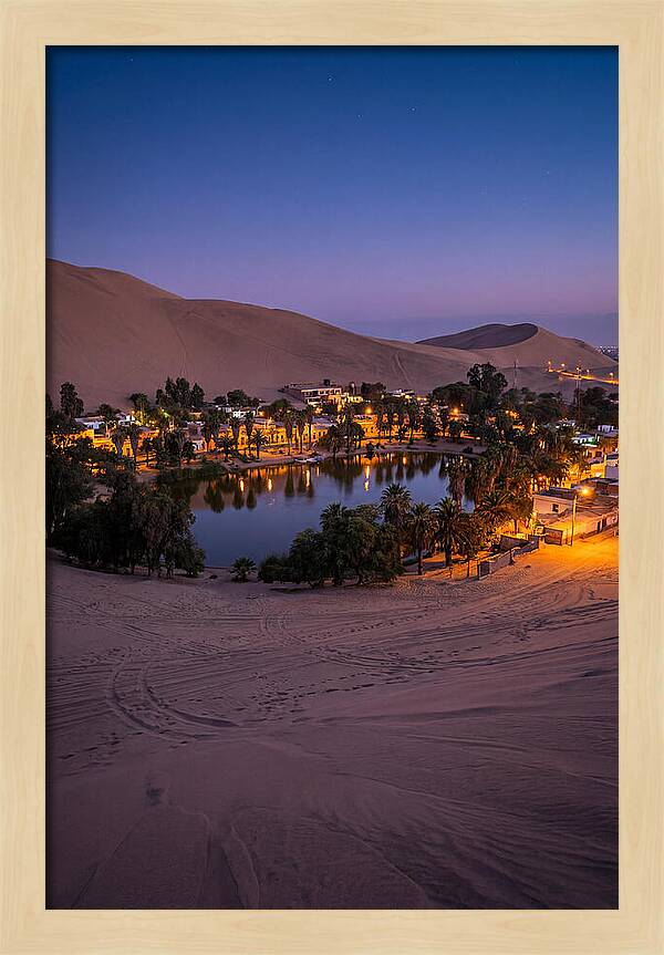 Huacachina Oasis At Dusk